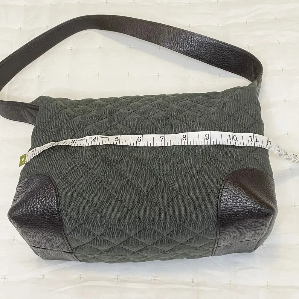 Talbots Army Green Quilted Shoulder Bag